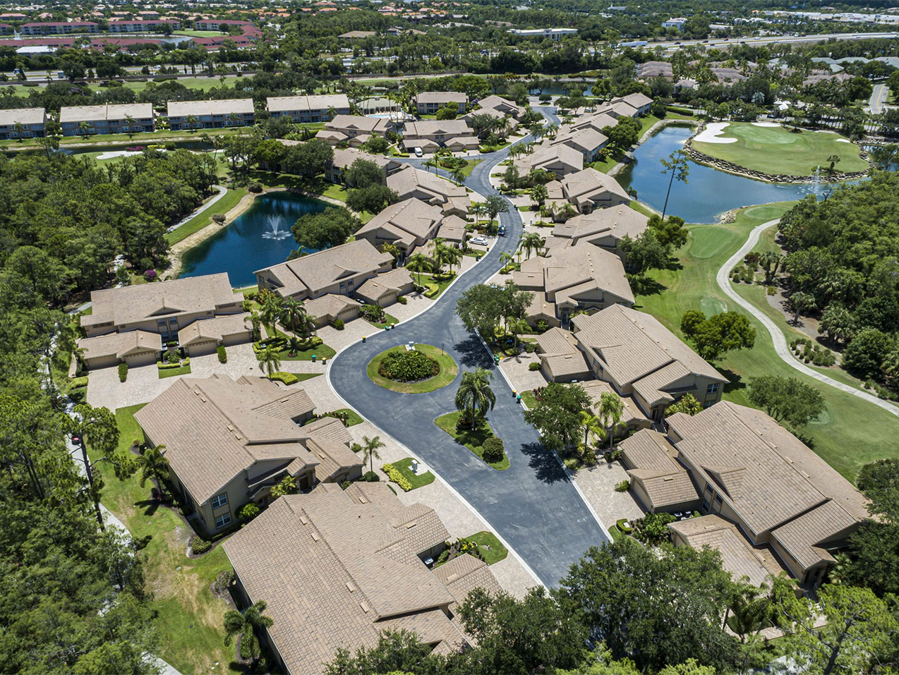 Aerial of Community Roofing | Atlantis Roofing of Naples, Inc.